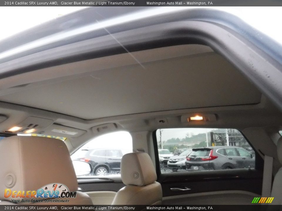 2014 Cadillac SRX Luxury AWD Glacier Blue Metallic / Light Titanium/Ebony Photo #10