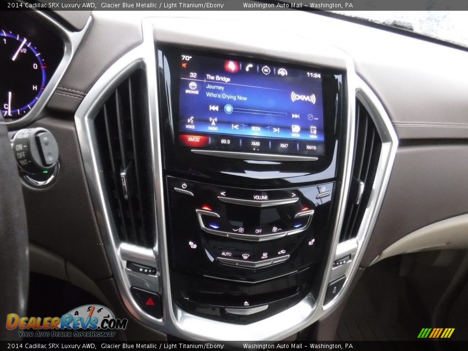 2014 Cadillac SRX Luxury AWD Glacier Blue Metallic / Light Titanium/Ebony Photo #12
