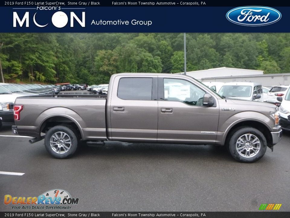 2019 Ford F150 Lariat SuperCrew Stone Gray / Black Photo #1