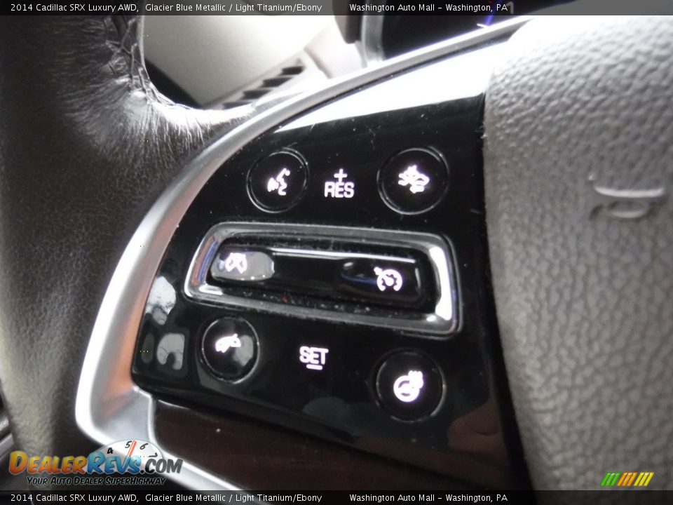2014 Cadillac SRX Luxury AWD Glacier Blue Metallic / Light Titanium/Ebony Photo #18