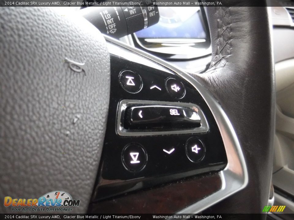 2014 Cadillac SRX Luxury AWD Glacier Blue Metallic / Light Titanium/Ebony Photo #19