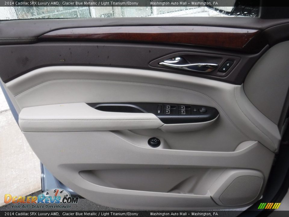 2014 Cadillac SRX Luxury AWD Glacier Blue Metallic / Light Titanium/Ebony Photo #21