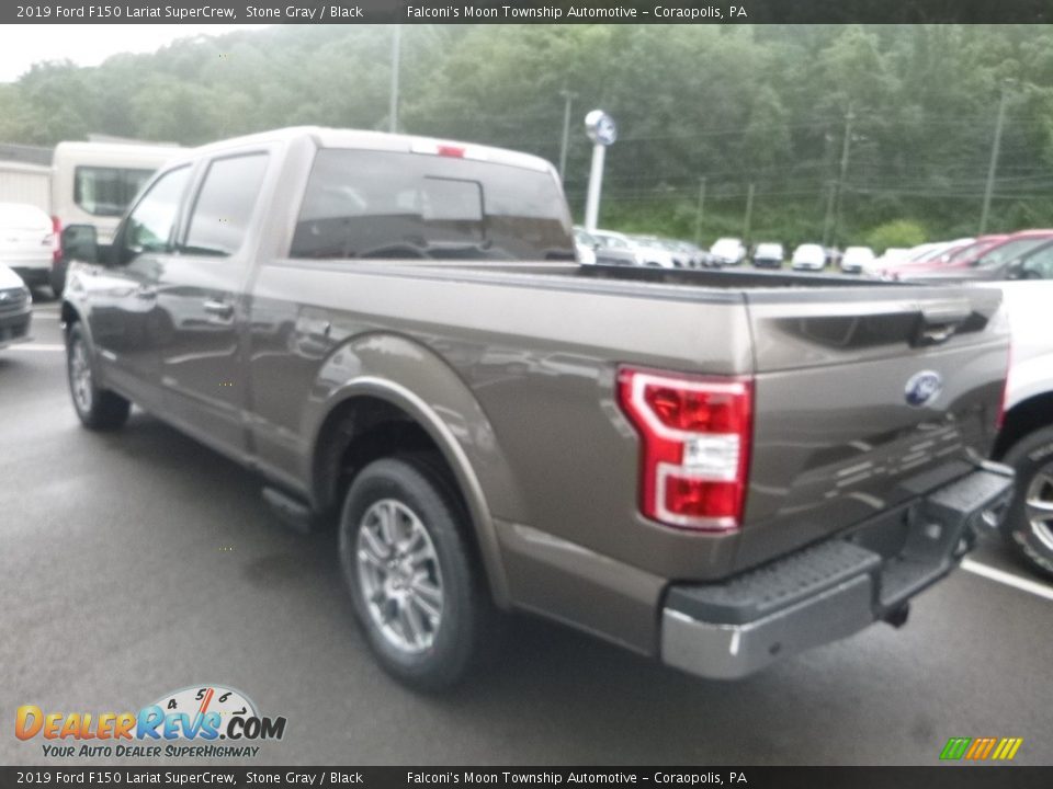 2019 Ford F150 Lariat SuperCrew Stone Gray / Black Photo #6