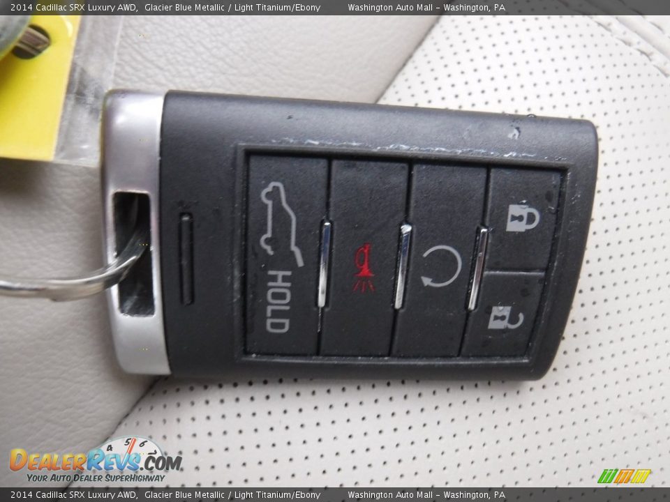 2014 Cadillac SRX Luxury AWD Glacier Blue Metallic / Light Titanium/Ebony Photo #27