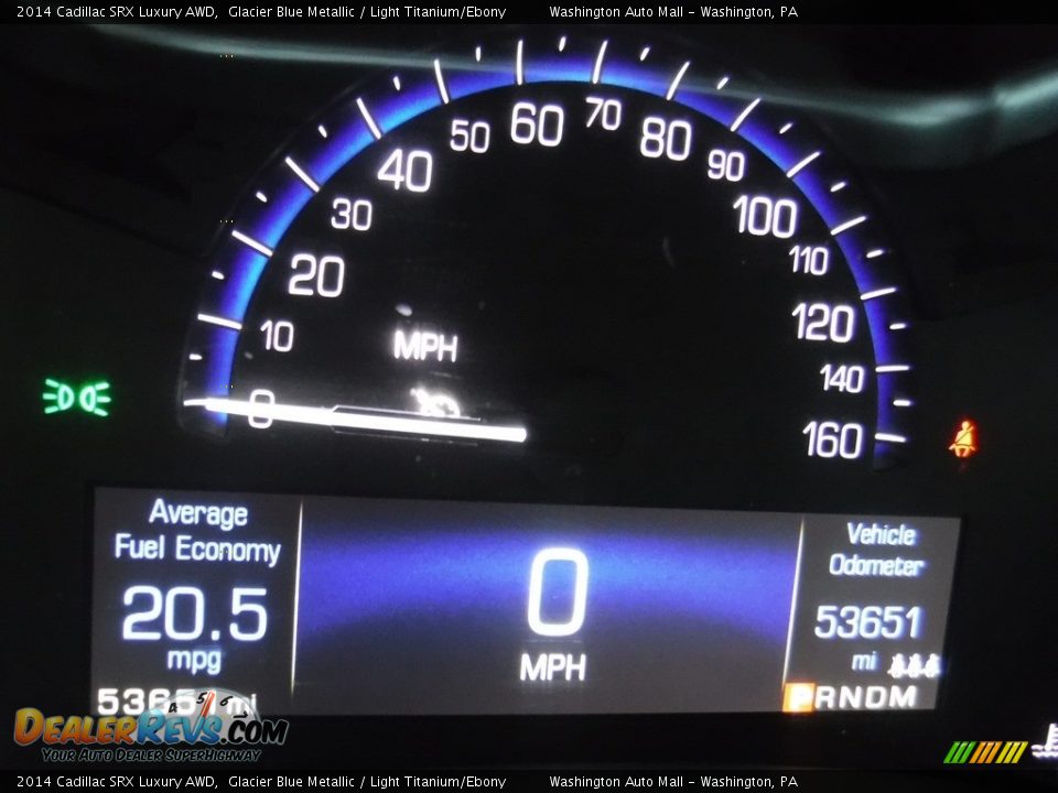 2014 Cadillac SRX Luxury AWD Glacier Blue Metallic / Light Titanium/Ebony Photo #29