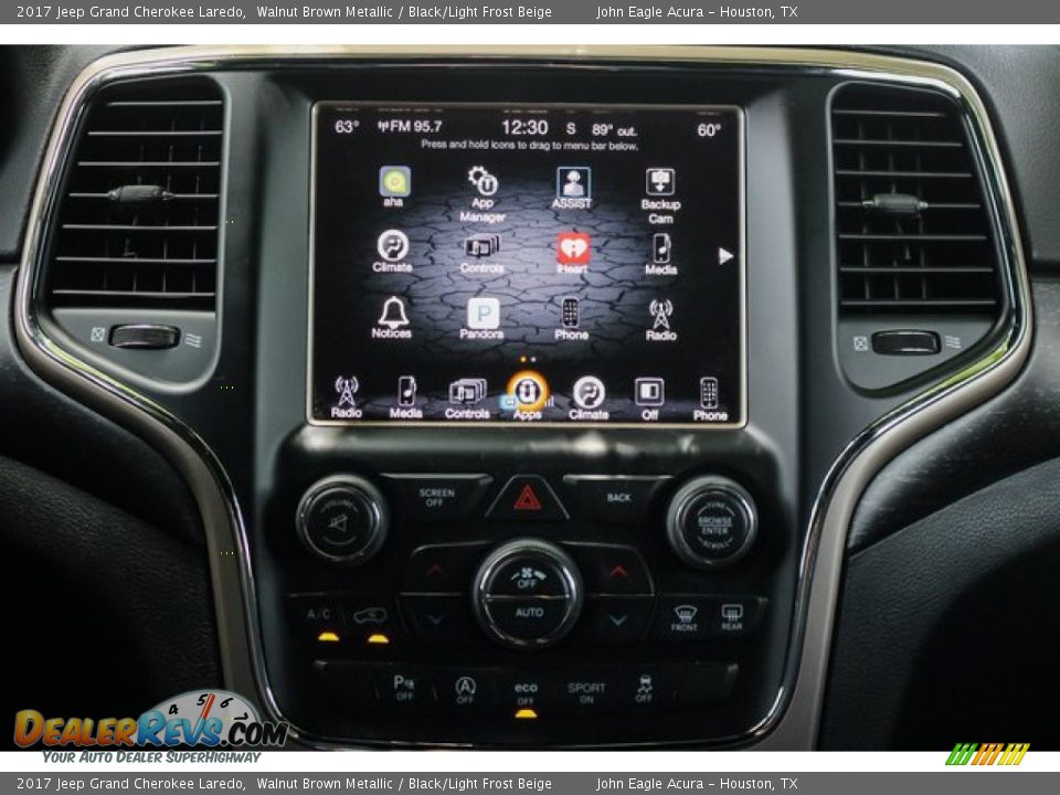 2017 Jeep Grand Cherokee Laredo Walnut Brown Metallic / Black/Light Frost Beige Photo #27