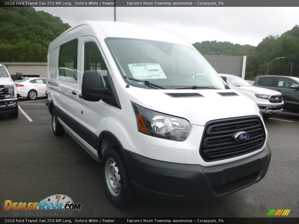 2019 Ford Transit Van 250 MR Long Oxford White / Pewter Photo #3