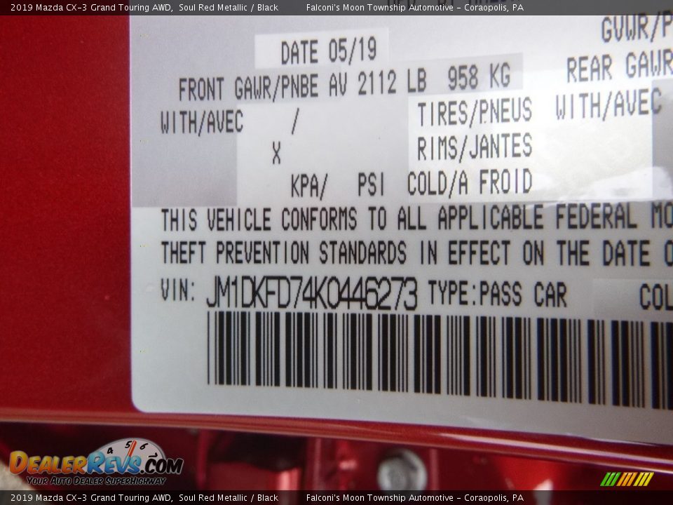 2019 Mazda CX-3 Grand Touring AWD Soul Red Metallic / Black Photo #12