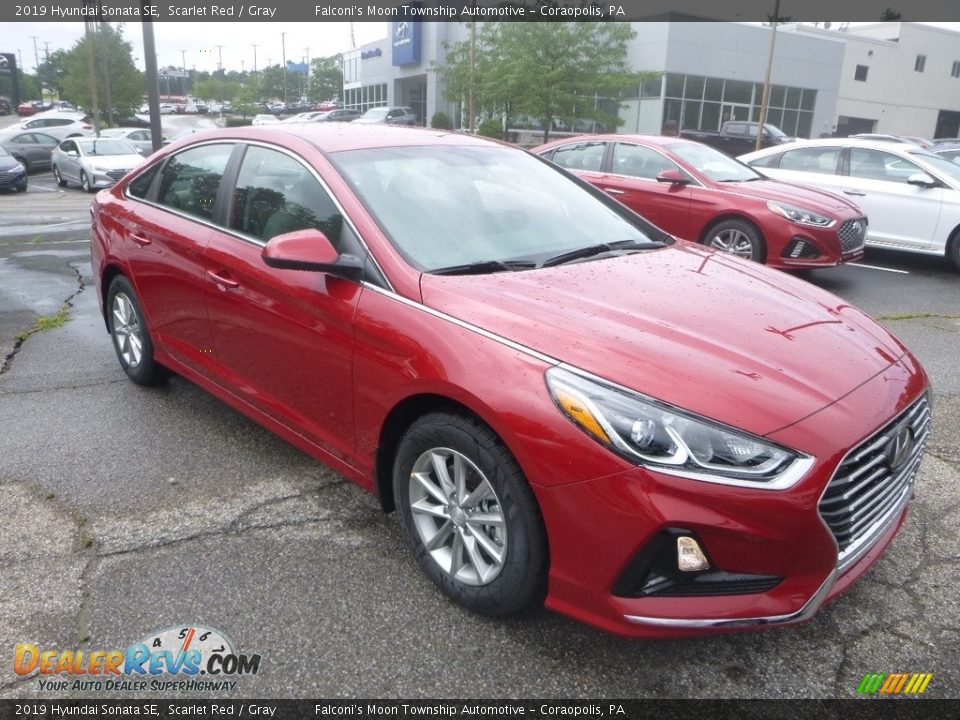 2019 Hyundai Sonata SE Scarlet Red / Gray Photo #3