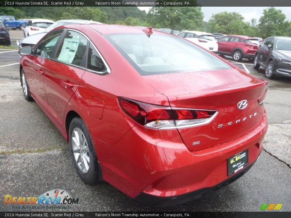 2019 Hyundai Sonata SE Scarlet Red / Gray Photo #6