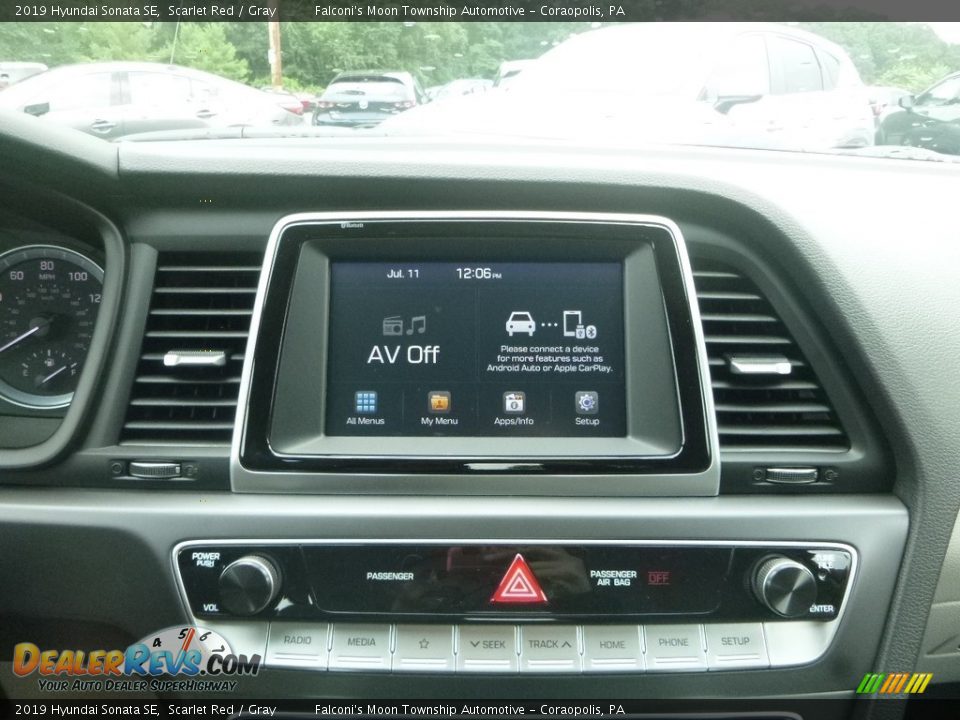 2019 Hyundai Sonata SE Scarlet Red / Gray Photo #13
