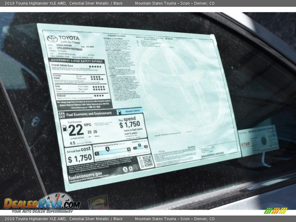 2019 Toyota Highlander XLE AWD Celestial Silver Metallic / Black Photo #12