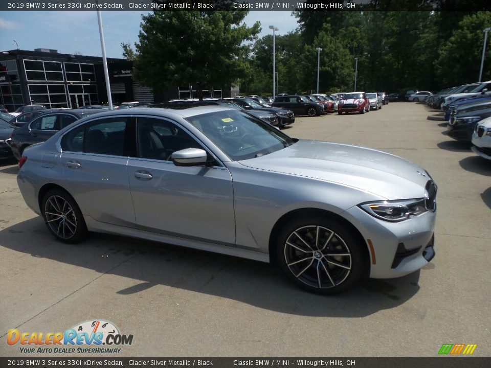 2019 BMW 3 Series 330i xDrive Sedan Glacier Silver Metallic / Black Photo #1