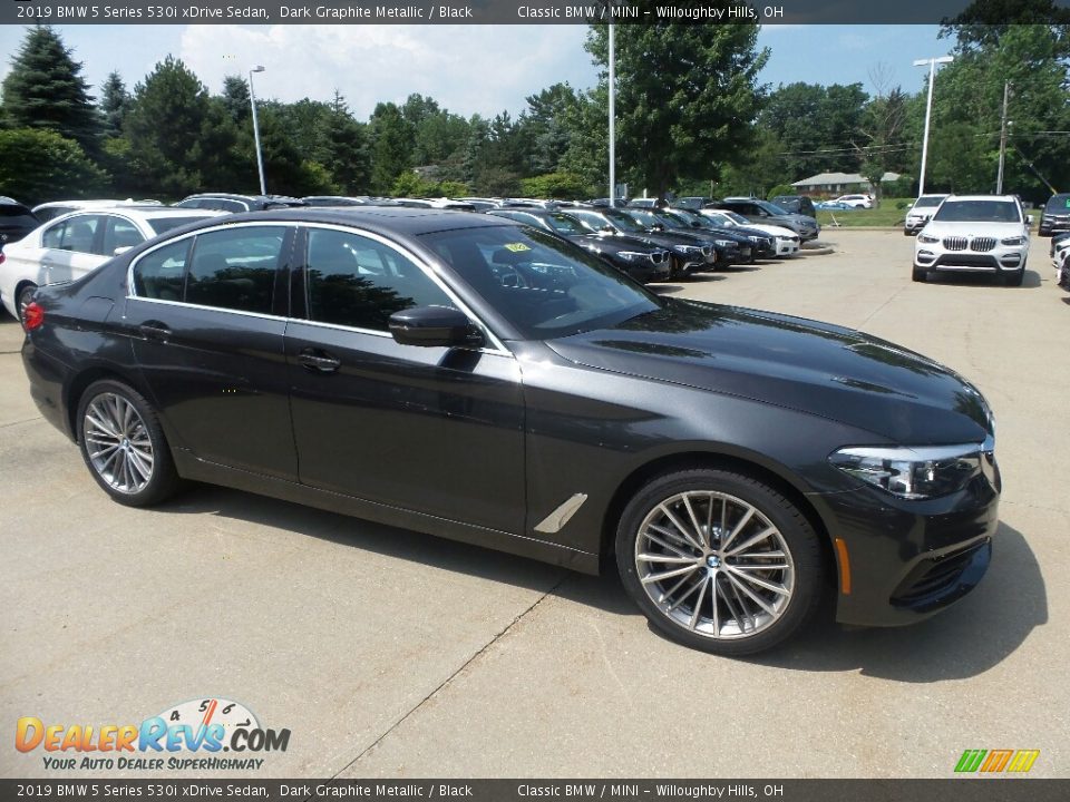 2019 BMW 5 Series 530i xDrive Sedan Dark Graphite Metallic / Black Photo #1