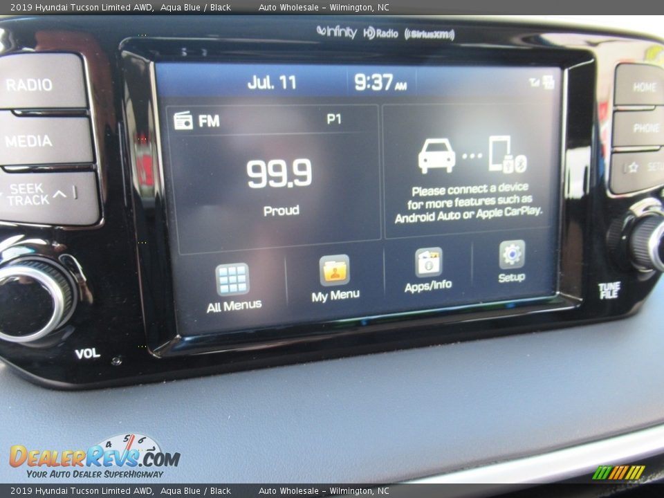 2019 Hyundai Tucson Limited AWD Aqua Blue / Black Photo #16