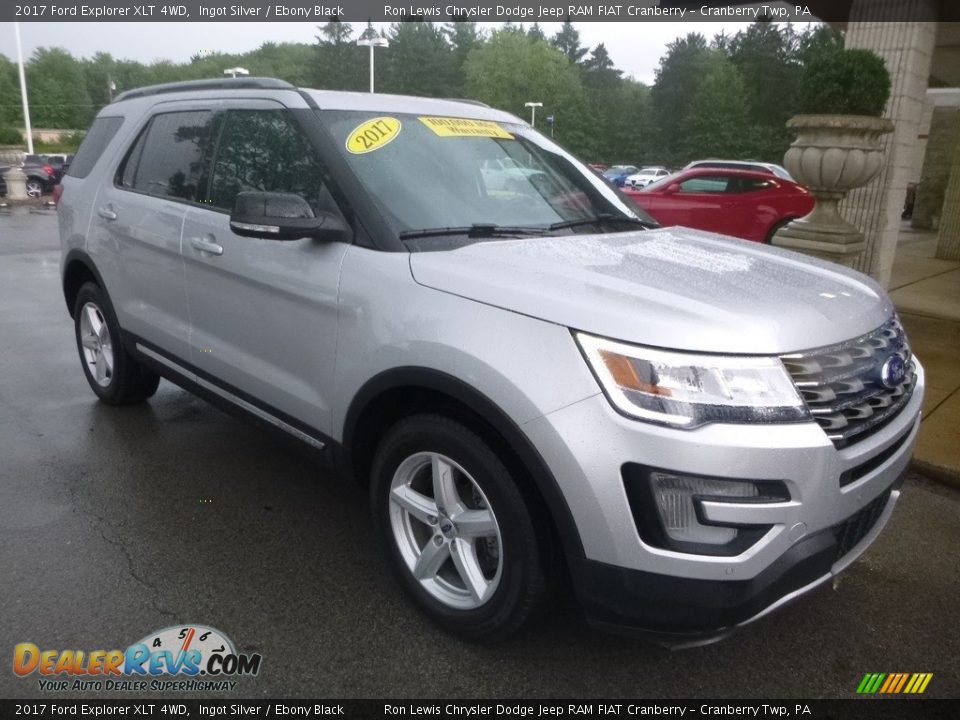 2017 Ford Explorer XLT 4WD Ingot Silver / Ebony Black Photo #3