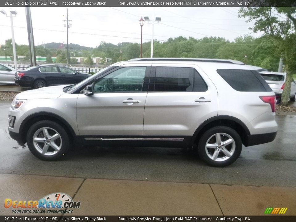 2017 Ford Explorer XLT 4WD Ingot Silver / Ebony Black Photo #6