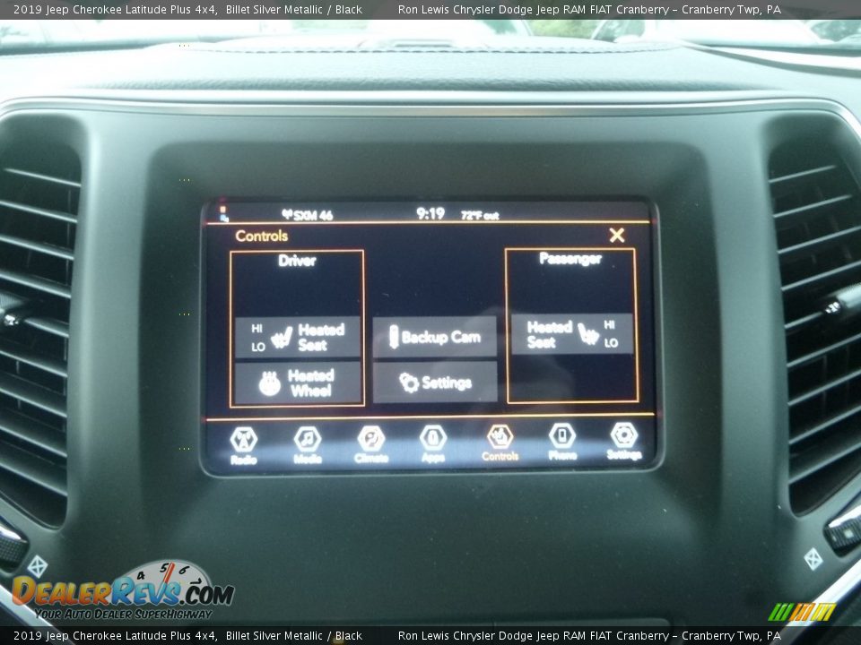 2019 Jeep Cherokee Latitude Plus 4x4 Billet Silver Metallic / Black Photo #17