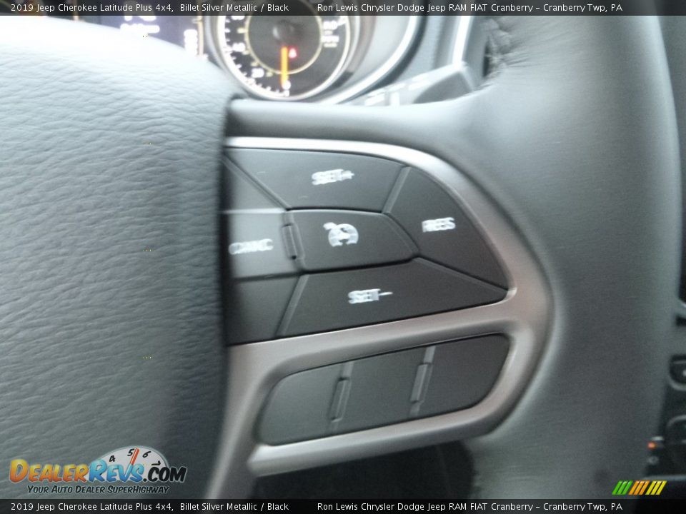 2019 Jeep Cherokee Latitude Plus 4x4 Billet Silver Metallic / Black Photo #19