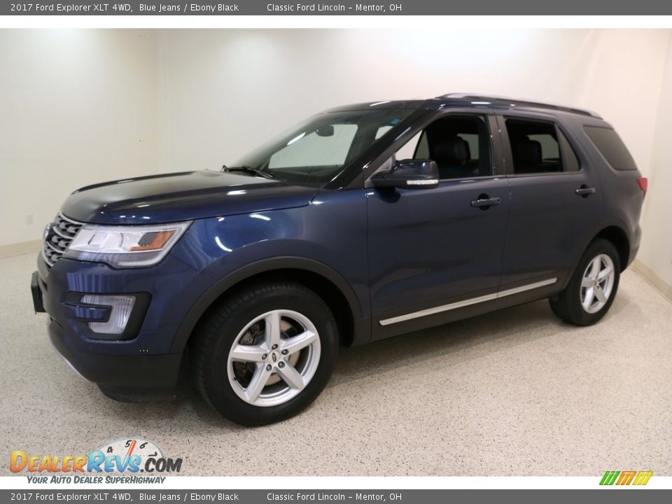 2017 Ford Explorer XLT 4WD Blue Jeans / Ebony Black Photo #3