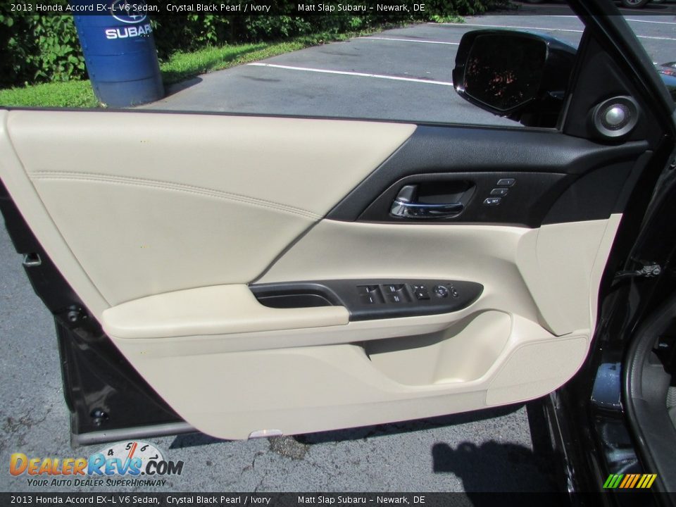 2013 Honda Accord EX-L V6 Sedan Crystal Black Pearl / Ivory Photo #14