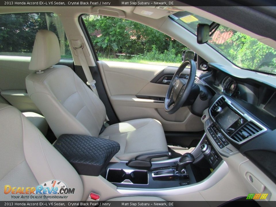 2013 Honda Accord EX-L V6 Sedan Crystal Black Pearl / Ivory Photo #17