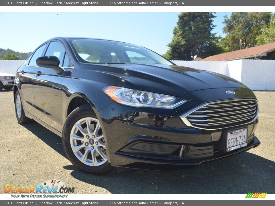 2018 Ford Fusion S Shadow Black / Medium Light Stone Photo #1