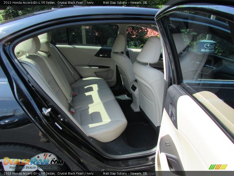 2013 Honda Accord EX-L V6 Sedan Crystal Black Pearl / Ivory Photo #19