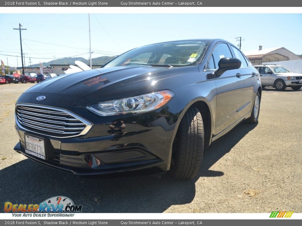 2018 Ford Fusion S Shadow Black / Medium Light Stone Photo #4
