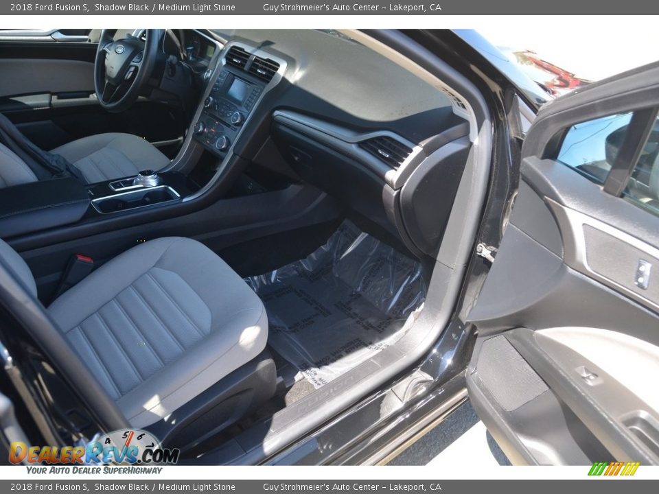 2018 Ford Fusion S Shadow Black / Medium Light Stone Photo #5