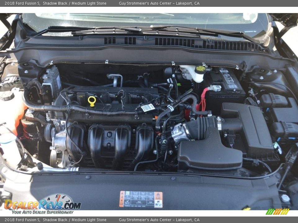 2018 Ford Fusion S Shadow Black / Medium Light Stone Photo #10