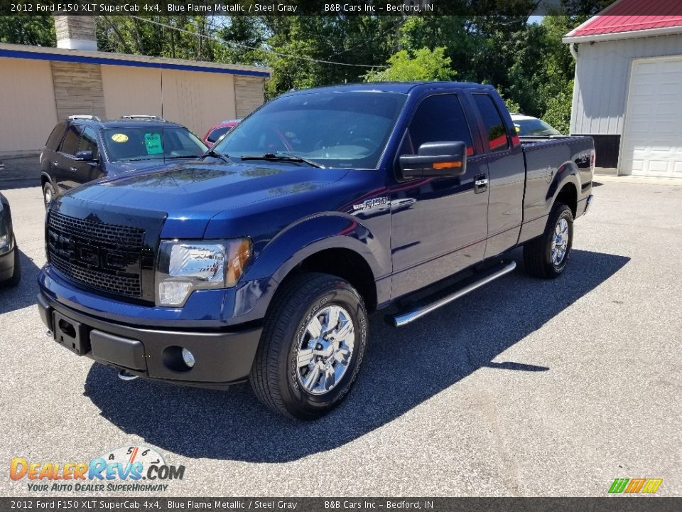 2012 Ford F150 XLT SuperCab 4x4 Blue Flame Metallic / Steel Gray Photo #1