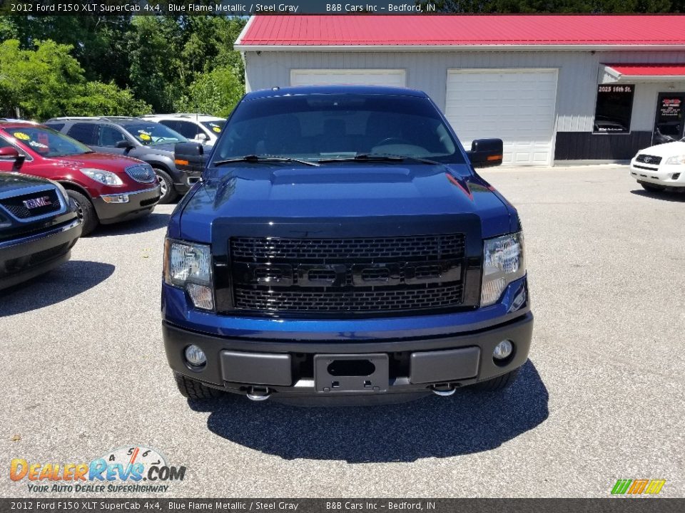 2012 Ford F150 XLT SuperCab 4x4 Blue Flame Metallic / Steel Gray Photo #2