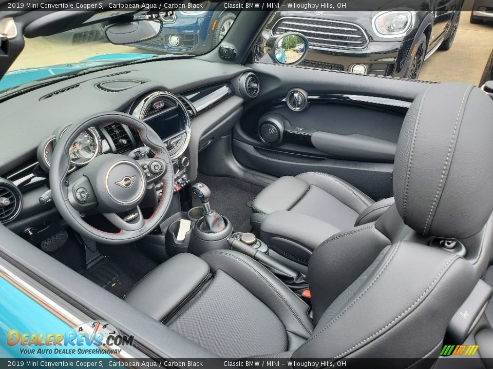 Carbon Black Interior - 2019 Mini Convertible Cooper S Photo #7