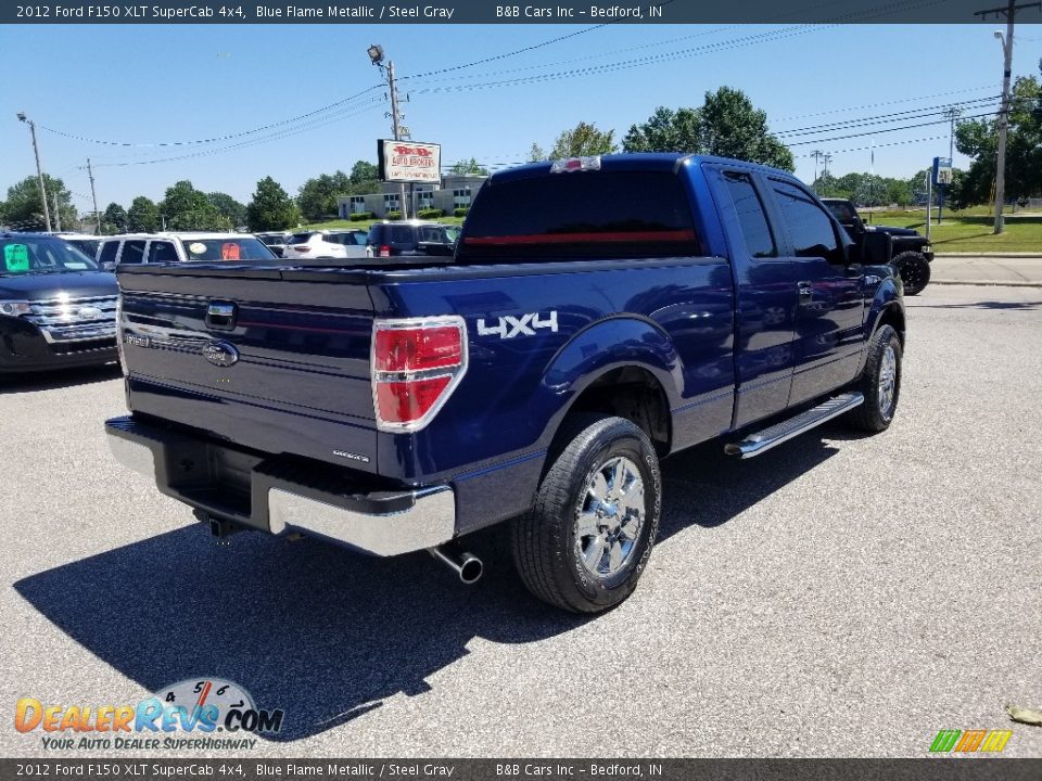 2012 Ford F150 XLT SuperCab 4x4 Blue Flame Metallic / Steel Gray Photo #4
