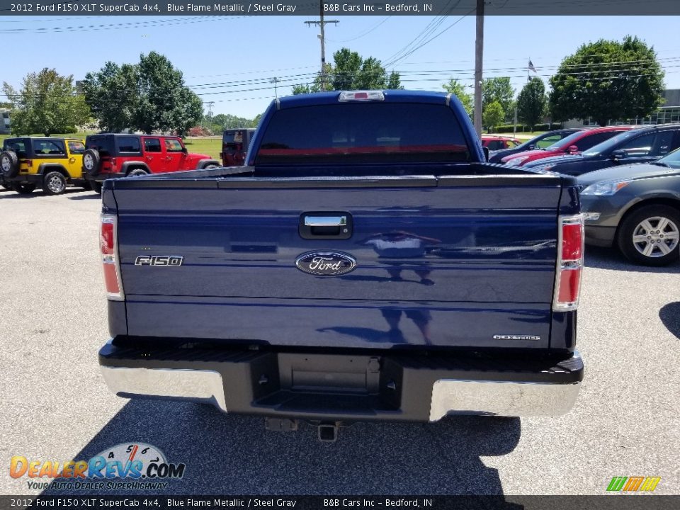 2012 Ford F150 XLT SuperCab 4x4 Blue Flame Metallic / Steel Gray Photo #5