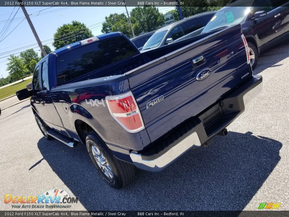 2012 Ford F150 XLT SuperCab 4x4 Blue Flame Metallic / Steel Gray Photo #6