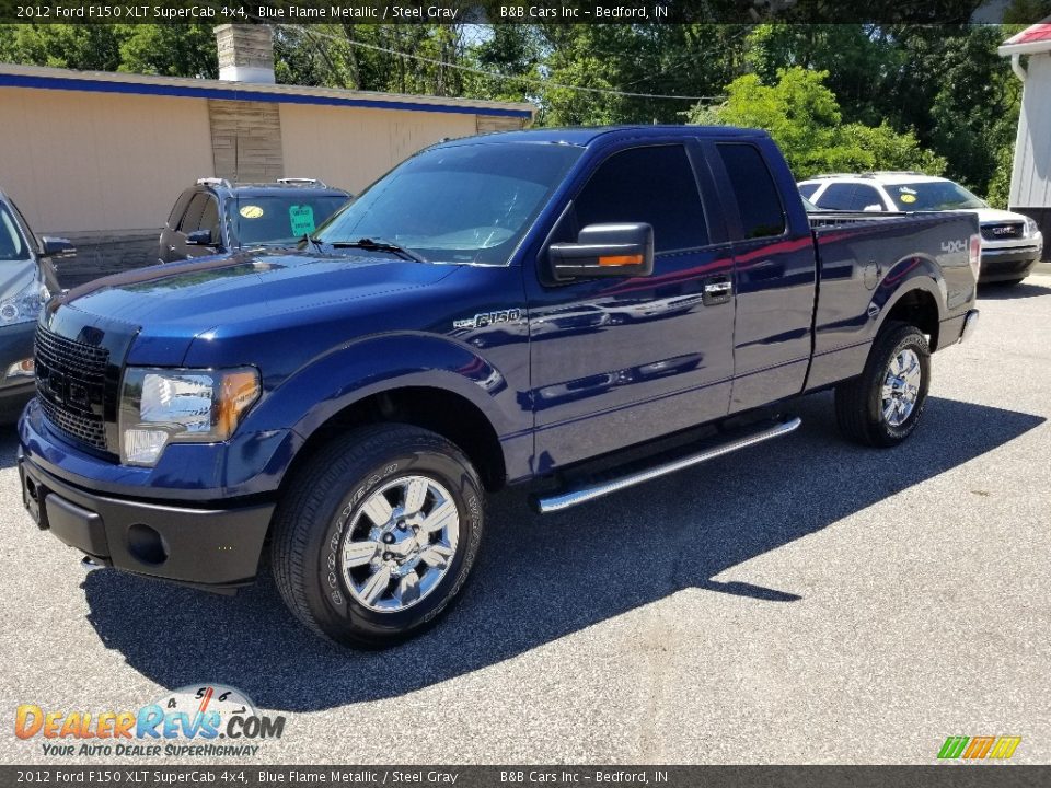 2012 Ford F150 XLT SuperCab 4x4 Blue Flame Metallic / Steel Gray Photo #13