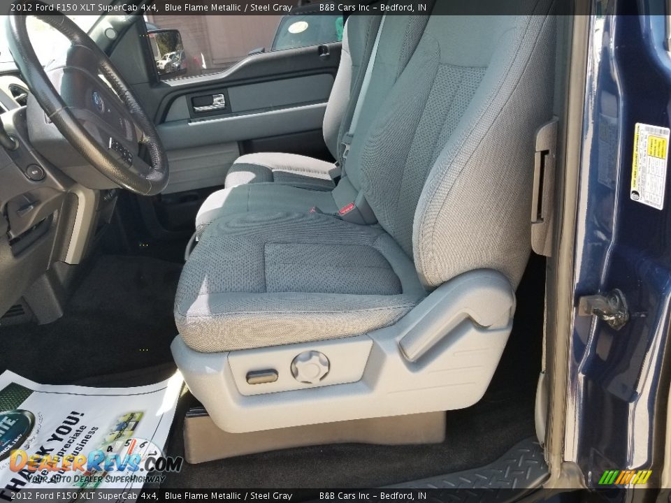 2012 Ford F150 XLT SuperCab 4x4 Blue Flame Metallic / Steel Gray Photo #18
