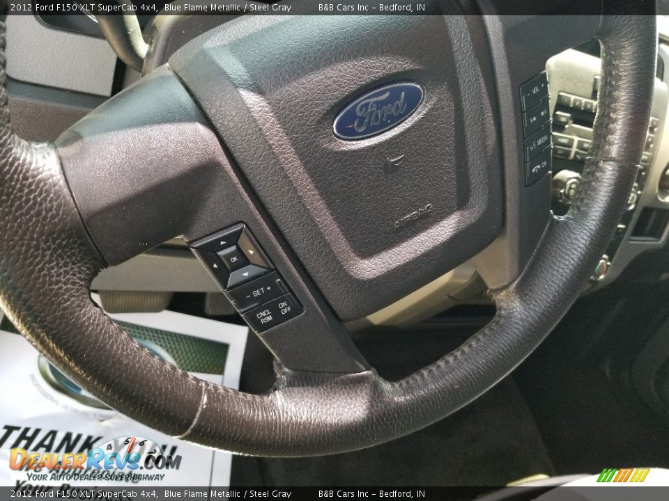 2012 Ford F150 XLT SuperCab 4x4 Blue Flame Metallic / Steel Gray Photo #20