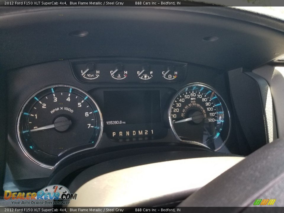 2012 Ford F150 XLT SuperCab 4x4 Blue Flame Metallic / Steel Gray Photo #22