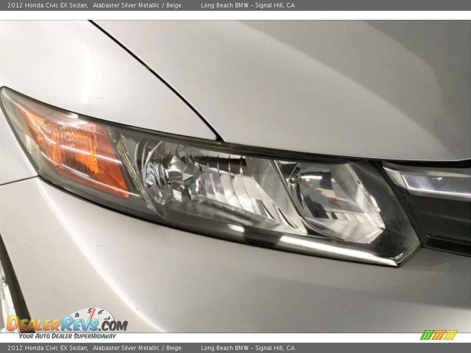 2012 Honda Civic EX Sedan Alabaster Silver Metallic / Beige Photo #27