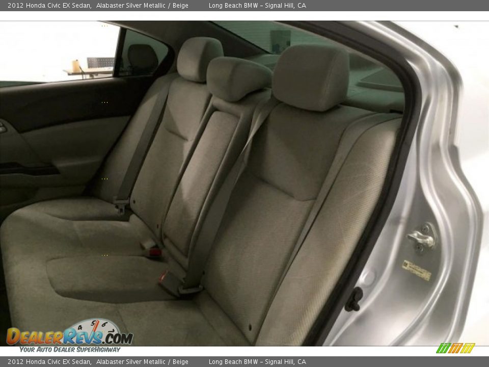 2012 Honda Civic EX Sedan Alabaster Silver Metallic / Beige Photo #32