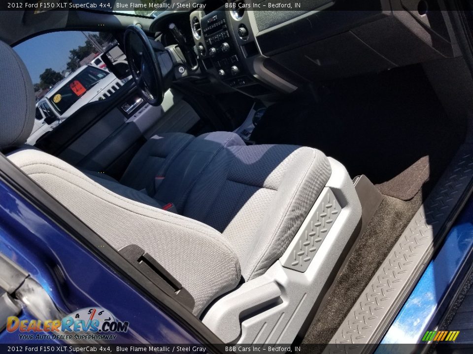 2012 Ford F150 XLT SuperCab 4x4 Blue Flame Metallic / Steel Gray Photo #26