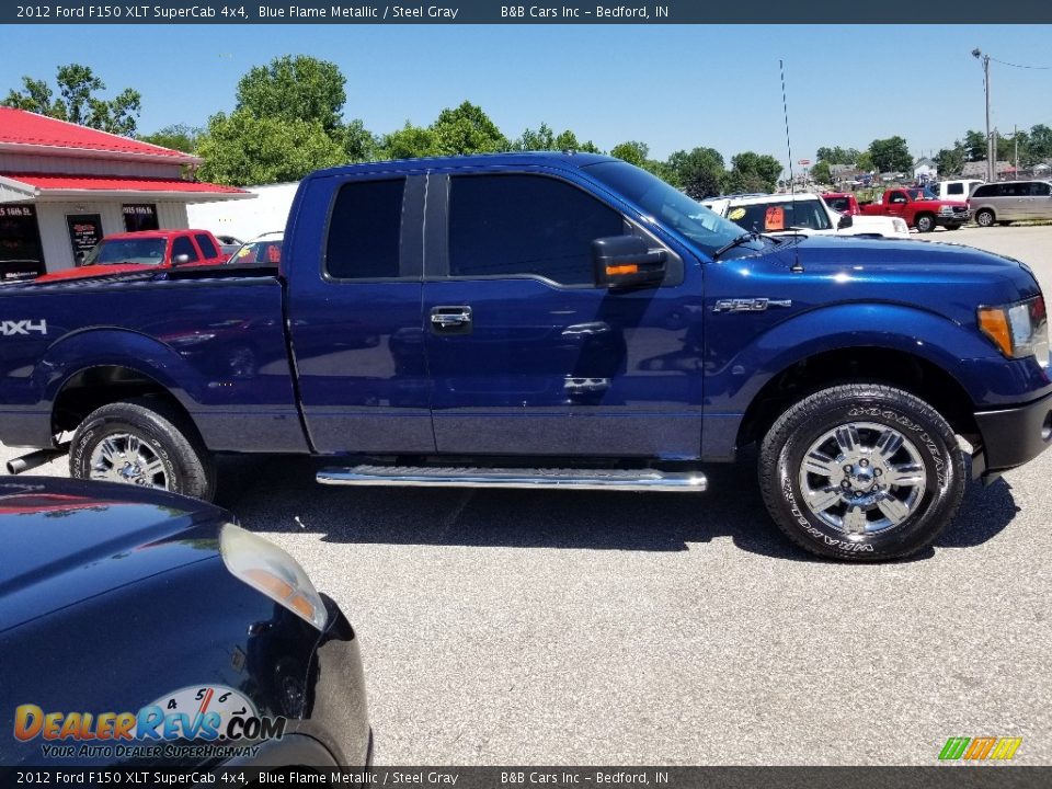 2012 Ford F150 XLT SuperCab 4x4 Blue Flame Metallic / Steel Gray Photo #30