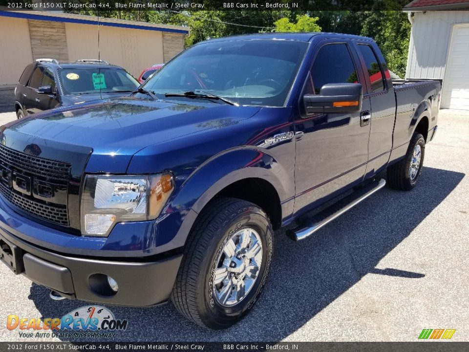 2012 Ford F150 XLT SuperCab 4x4 Blue Flame Metallic / Steel Gray Photo #31