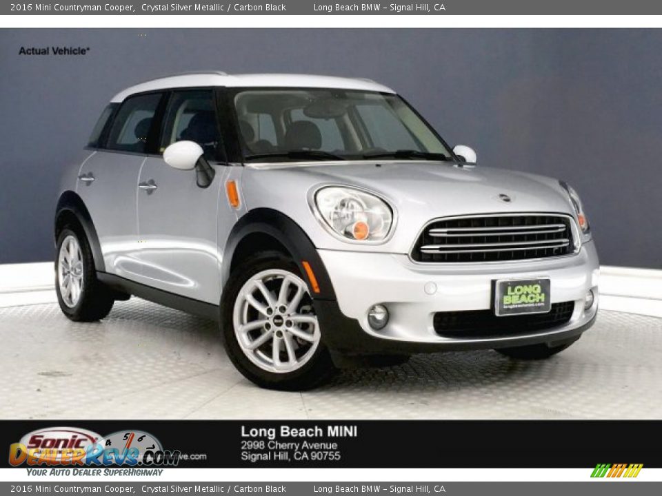 2016 Mini Countryman Cooper Crystal Silver Metallic / Carbon Black Photo #1