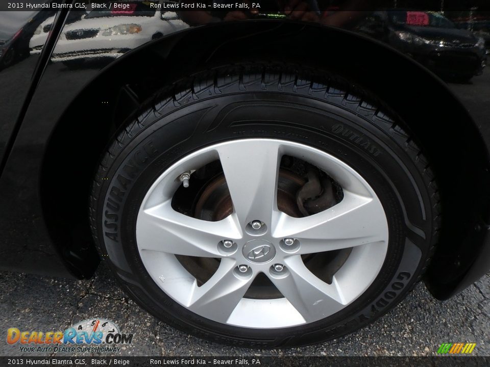 2013 Hyundai Elantra GLS Black / Beige Photo #10