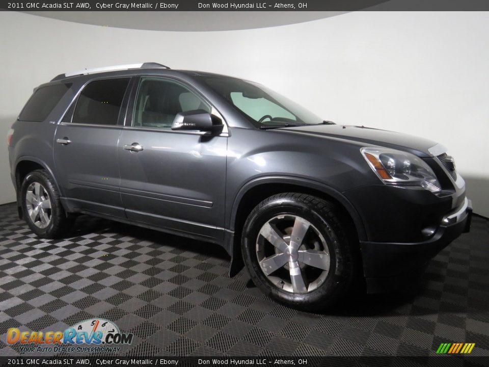 2011 GMC Acadia SLT AWD Cyber Gray Metallic / Ebony Photo #2