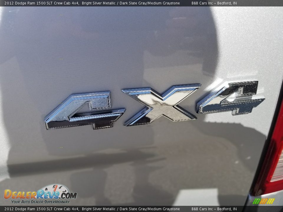 2012 Dodge Ram 1500 SLT Crew Cab 4x4 Bright Silver Metallic / Dark Slate Gray/Medium Graystone Photo #28